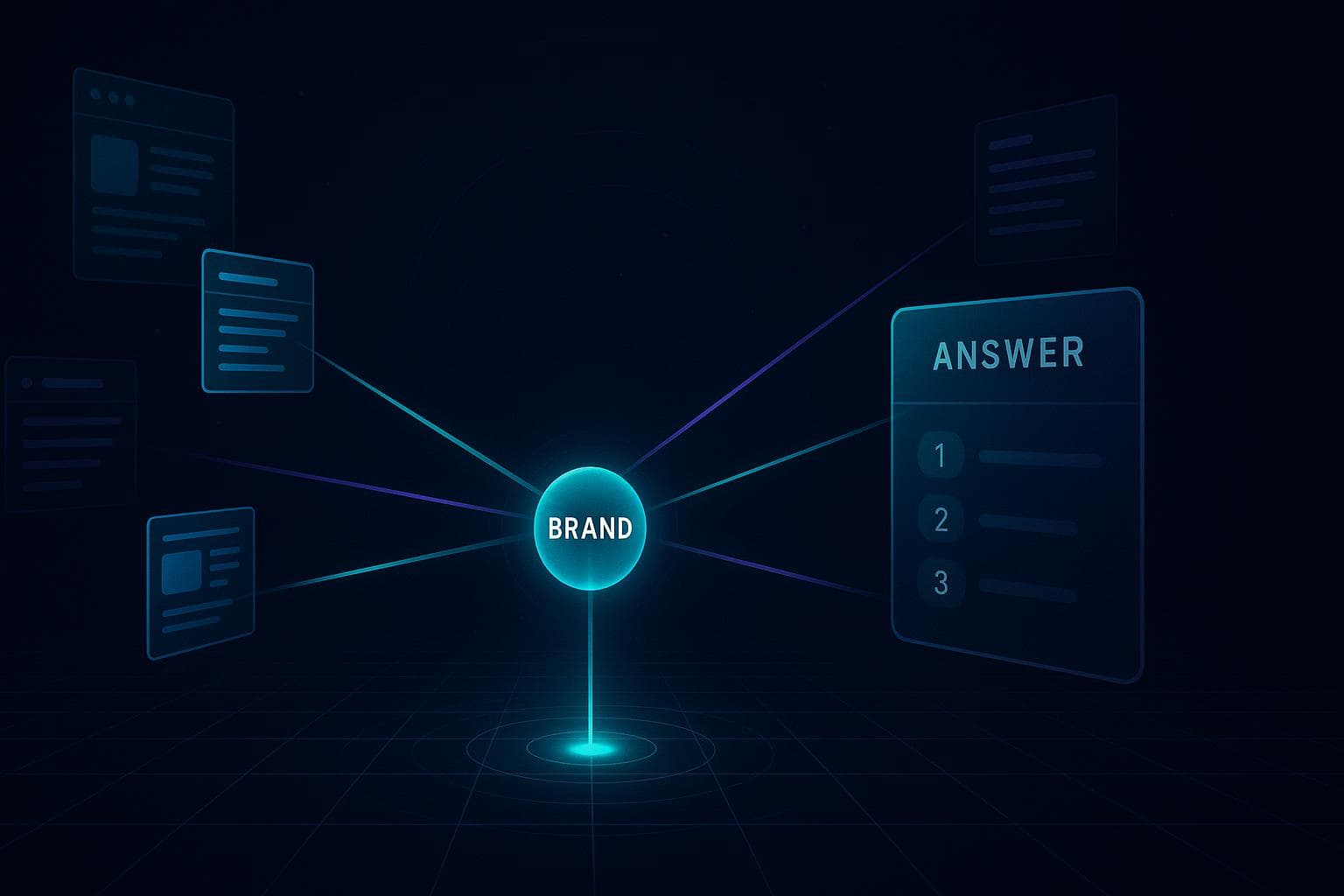 ApexGEO hero representing brand citations being selected inside a Perplexity-style answer